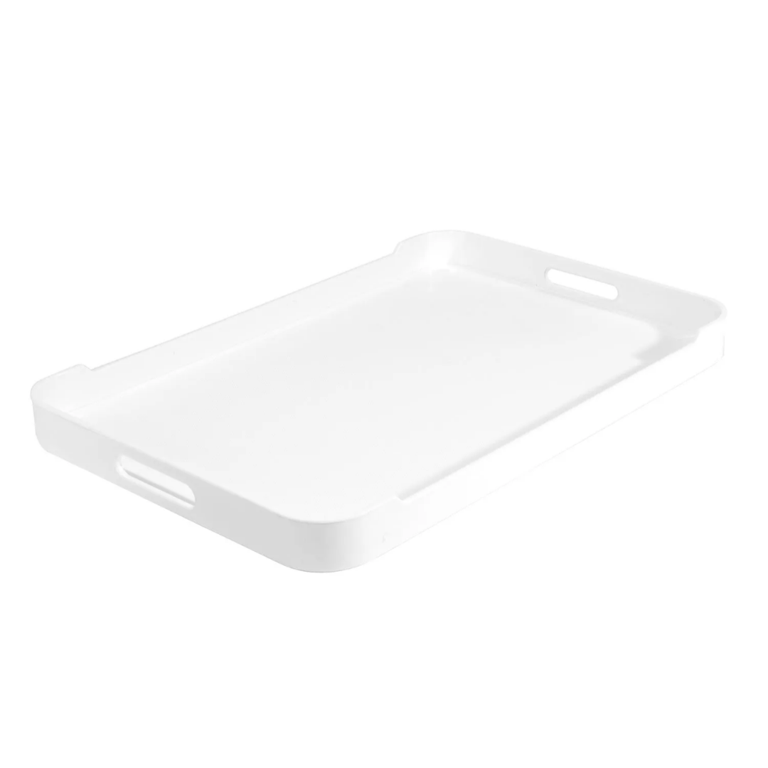 White tray on a white background