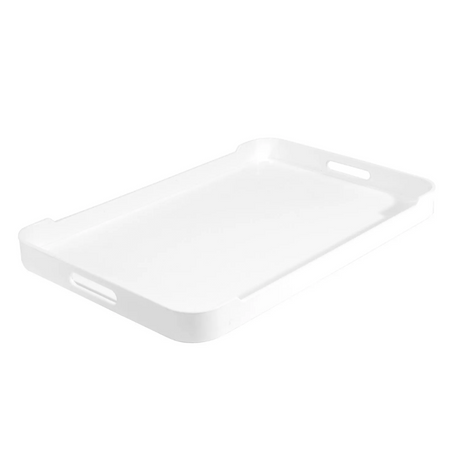 White tray on a white background