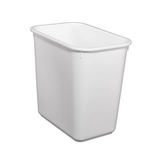White trash bin on a white background