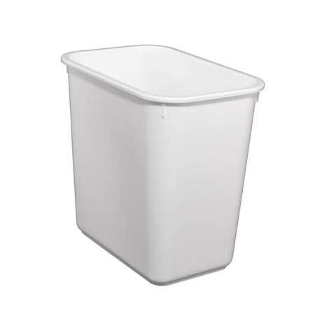 White trash bin on a white background