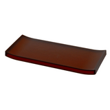 large amenity tray in dark orange