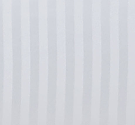A close-up of a striped fabric pattern with alternating vertical stripes in light gray and white.