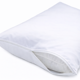 White pillowcase on a white background