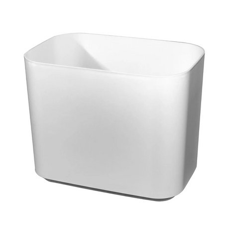 White ceramic planter on a white background