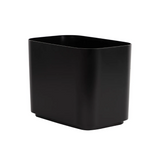 Black rectangular planter on a white background