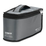 Gray carrying case for a Conair Hospitality Steam Iron on a white background