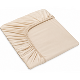 Pictured: The Millennium T-200 Fitted Sheet in the shade Bone neatly folded against a white background.