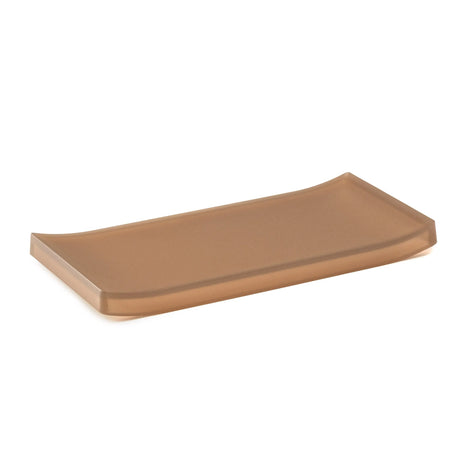 Pictured: Brown rectangular tray sitting against a white background. This tray is in the shade Fawn.