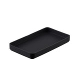Pictured: Eco Contour Rectangular Amenity Tray in the shade "Graphite" against a white background.
