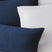 Decorative Pillows with soft texture in white and dark blue/navy.