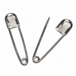 Pictured: Two silver Laundry Bag Pins against a white background.