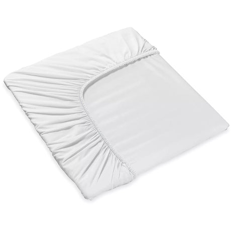 Pictured: The Millennium T-200 Fitted Sheet neatly folded against a white background.