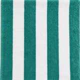 Pictured: Close up of the Mint Green Oxford Cabana Stripe Pool Towel