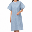 Pictured: Model wearing the Heavy Twill Patient Gown against a white background.