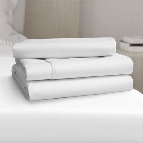 white bed sheets