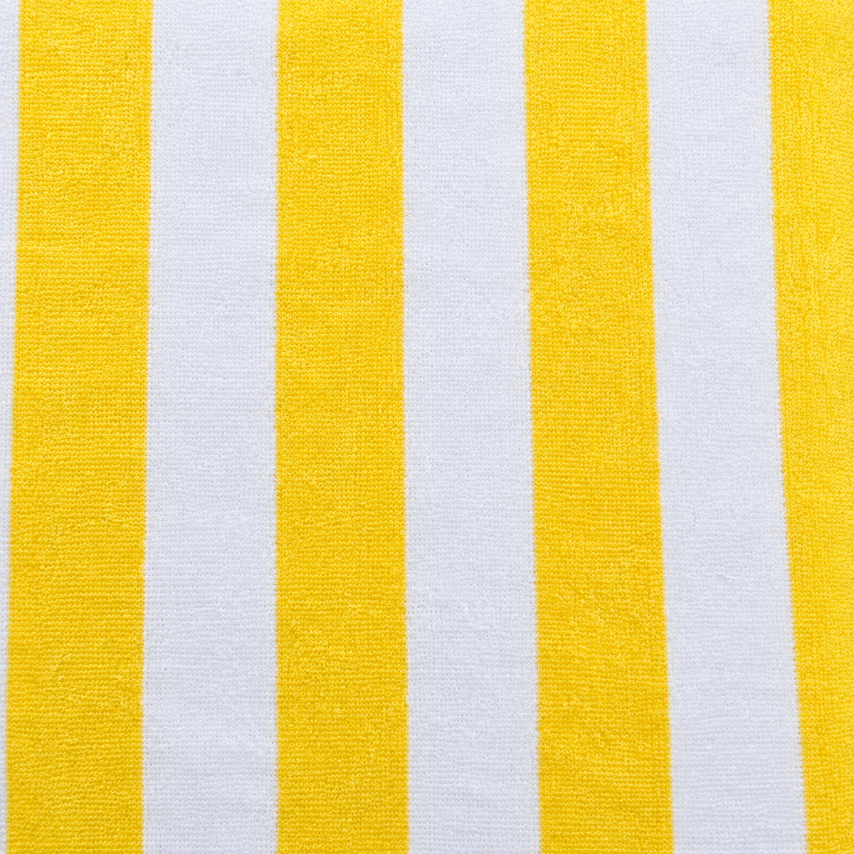 Pictured: Close up of the Yellow Oxford Cabana Stripe Pool Towel